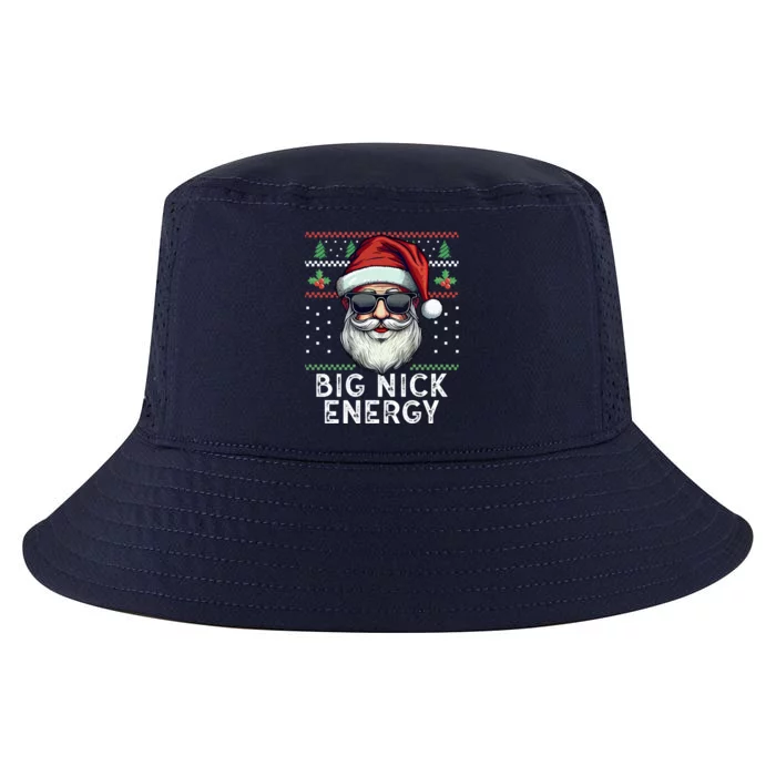 Big Nick Energy Funny Santa With Sunglasses Ugly Xmas Gift Cool Comfort Performance Bucket Hat