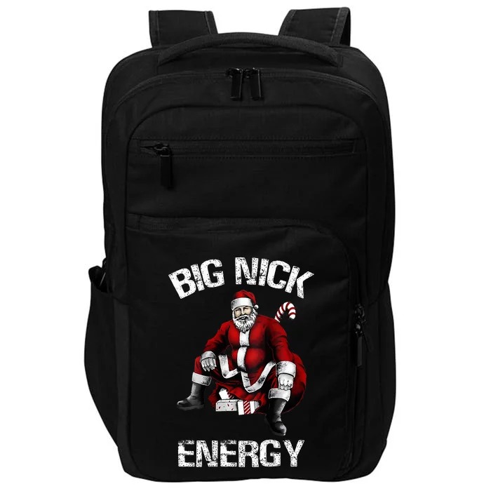 Big Nick Energy Funny Santa Christmas Impact Tech Backpack