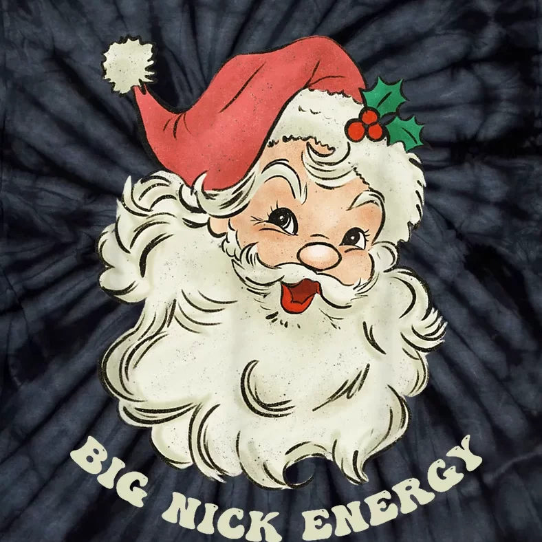 Big Nick Energy Santa Groovy Retro Tie-Dye T-Shirt