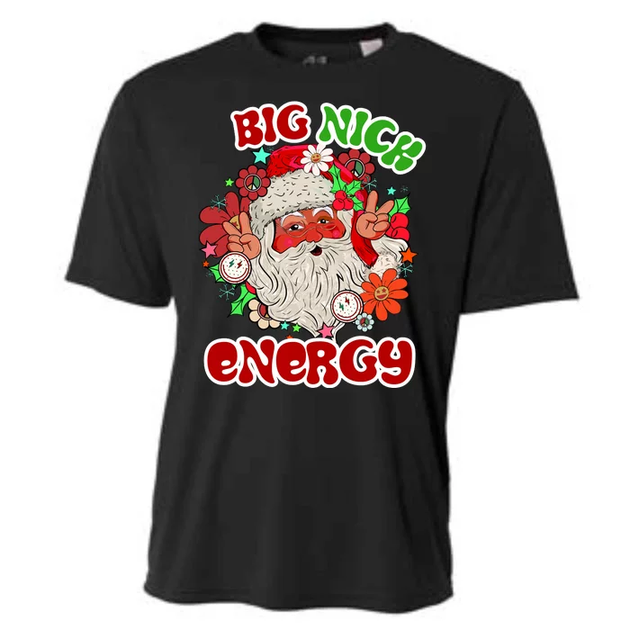 Big Nick Energy Hippie Santa Claus Christmas Peace Cooling Performance Crew T-Shirt