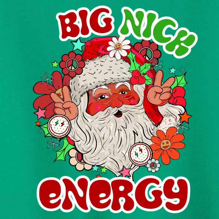 Big Nick Energy Hippie Santa Claus Christmas Peace Toddler T-Shirt