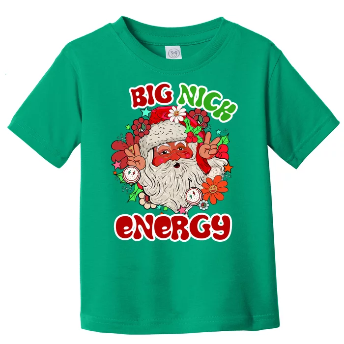 Big Nick Energy Hippie Santa Claus Christmas Peace Toddler T-Shirt