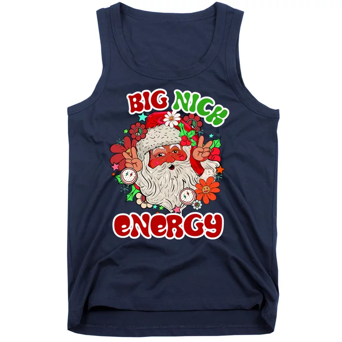 Big Nick Energy Hippie Santa Claus Christmas Peace Tank Top