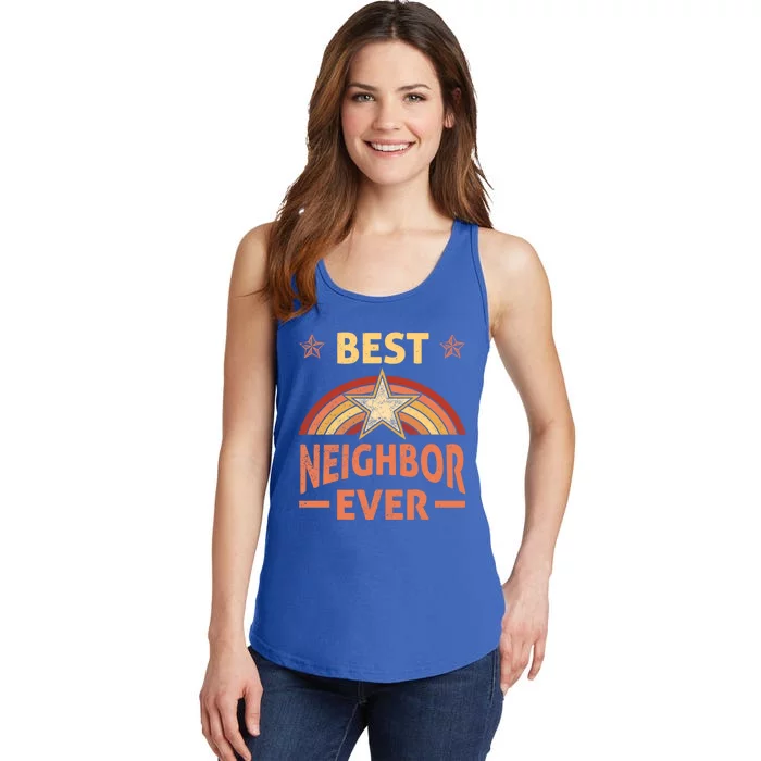 Best Neighbor Ever Retro Neighborhood Next Door Neighbors Gift Ladies Essential Tank