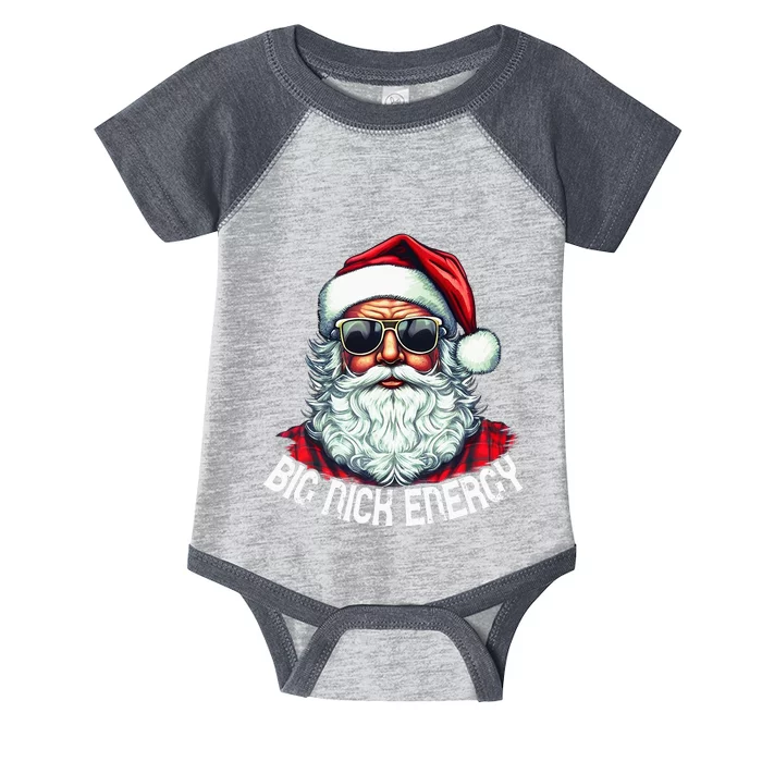 Big Nick Energy Funny Santa Christmas holiday Infant Baby Jersey Bodysuit