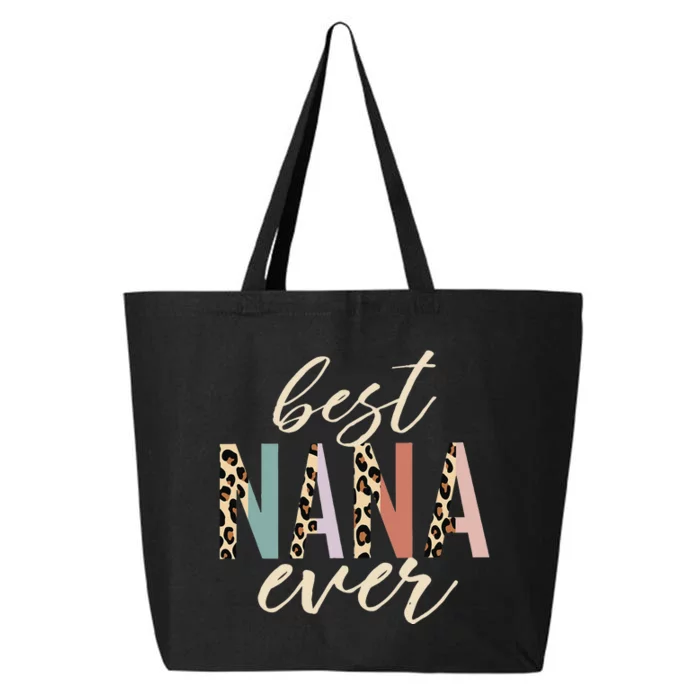 Best Nana Ever Gifts Leopard Print Mothers Day 25L Jumbo Tote