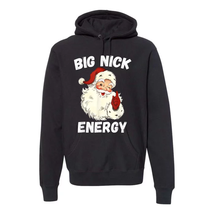 Big Nick Energy Santa Groovy Retro Vintage Premium Hoodie