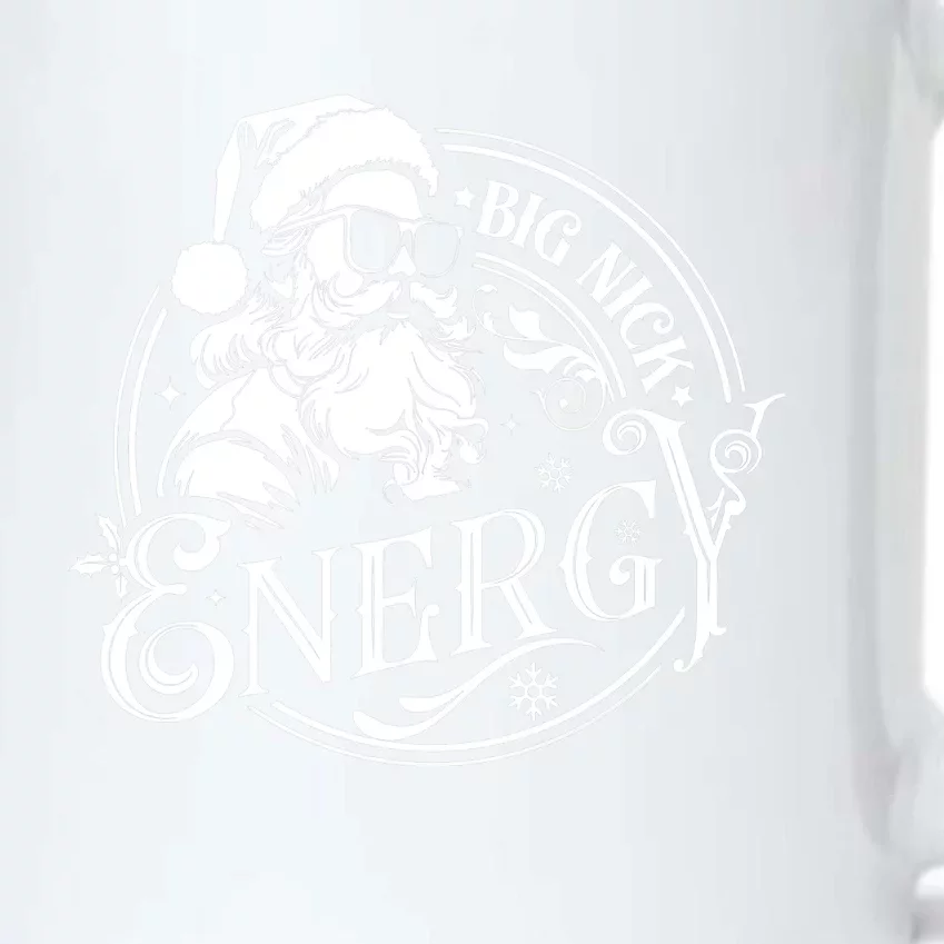 Big Nick Energy Retro Christmas Santa Claus Black Color Changing Mug