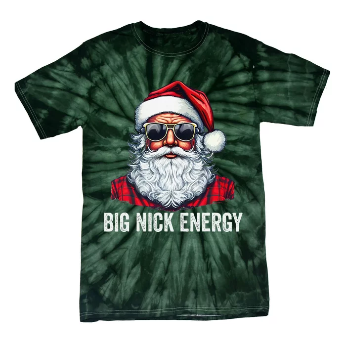 Big Nick Energy Christmas Santa Tie-Dye T-Shirt