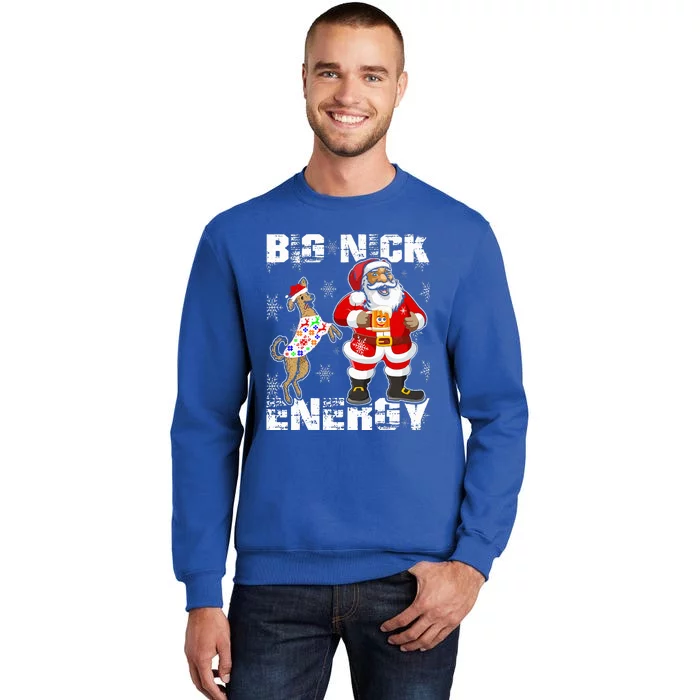 Big Nick Energy Funny Santa Christmas Tall Sweatshirt