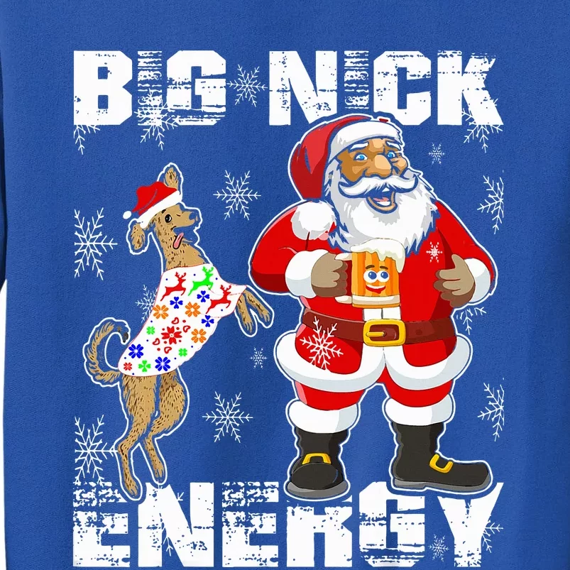 Big Nick Energy Funny Santa Christmas Tall Sweatshirt