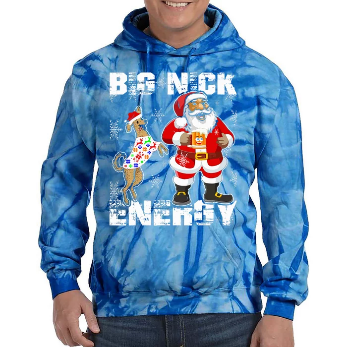 Big Nick Energy Funny Santa Christmas Tie Dye Hoodie