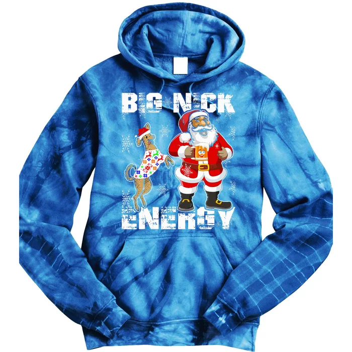 Big Nick Energy Funny Santa Christmas Tie Dye Hoodie