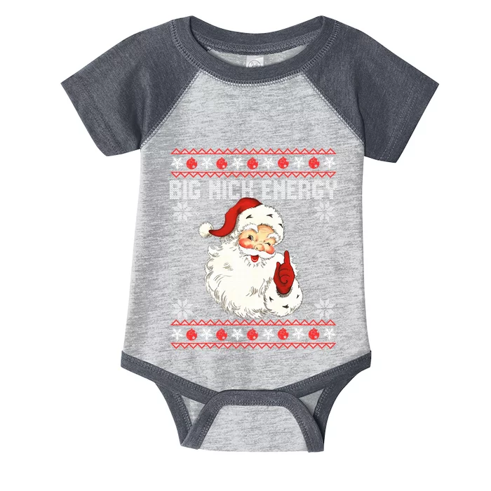 Big Nick Energy Santa Ugly Christmas Sweater Infant Baby Jersey Bodysuit