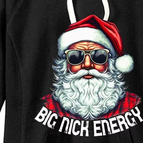 Big Nick Energy Funny Santa Christmas Women's Fleece Hoodie