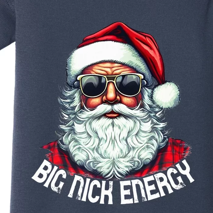 Big Nick Energy Funny Santa Christmas Baby Bodysuit