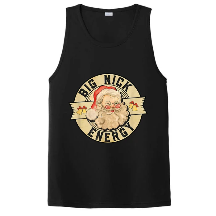 Big Nick Energy Vintage Christmas Santa Performance Tank