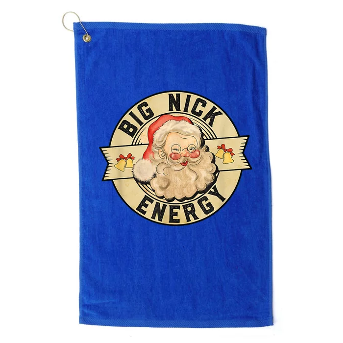 Big Nick Energy Vintage Christmas Santa Platinum Collection Golf Towel