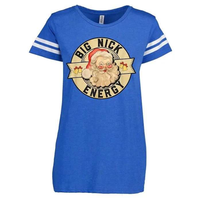 Big Nick Energy Vintage Christmas Santa Enza Ladies Jersey Football T-Shirt