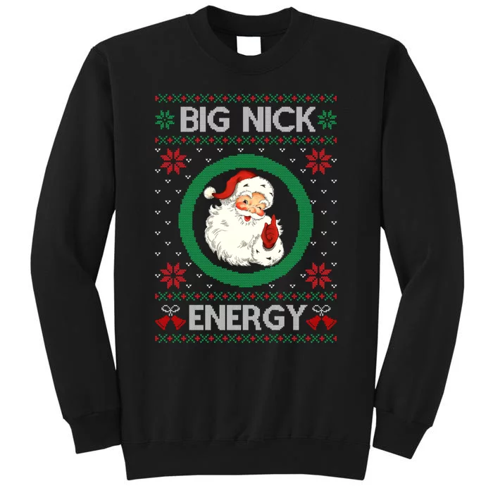 Big Nick Energy Funny Santa Claus Pink Ugly Christmas Sweater Sweatshirt