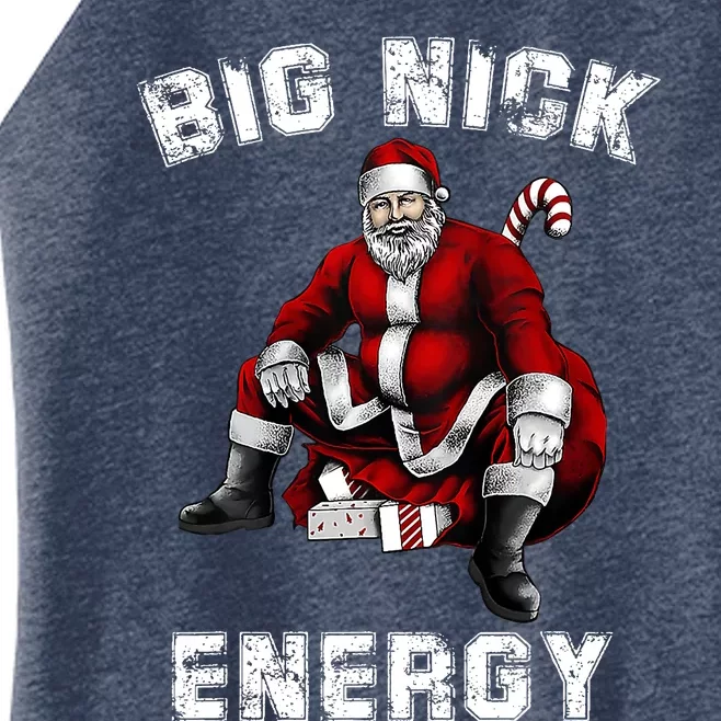 Big Nick Energy Funny Santa Christmas Women’s Perfect Tri Rocker Tank