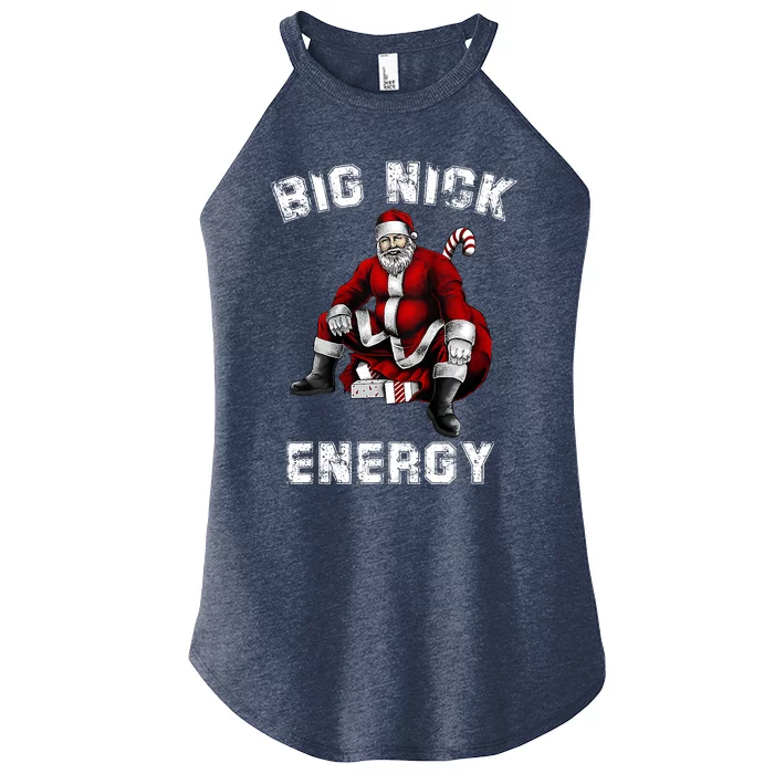 Big Nick Energy Funny Santa Christmas Women’s Perfect Tri Rocker Tank