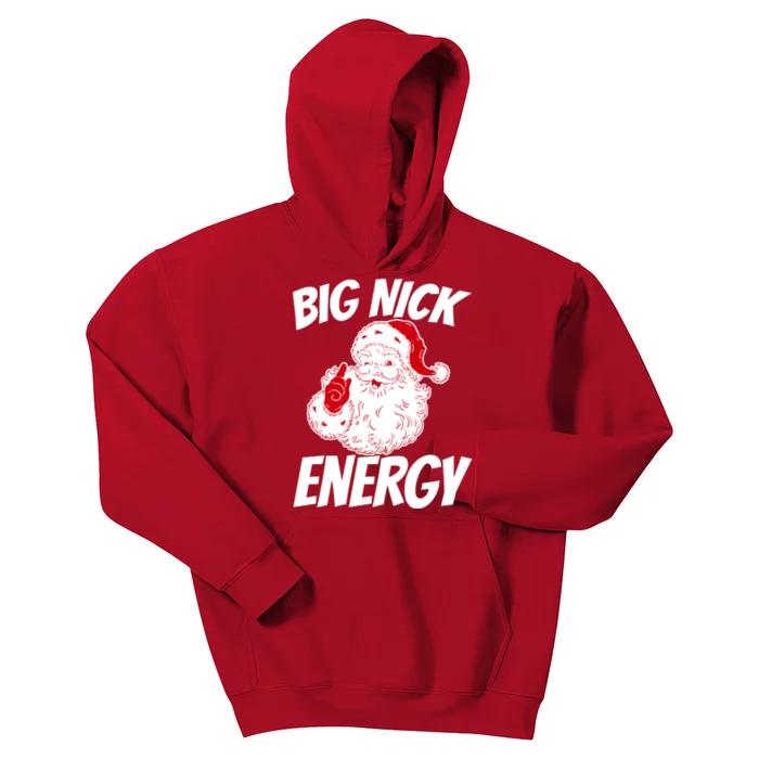 Big Nick Energy Funny Christmas Santa Claus Sweatshirt Kids Hoodie