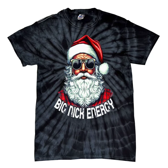 Big Nick Energy Funny Santa Christmas Tie-Dye T-Shirt