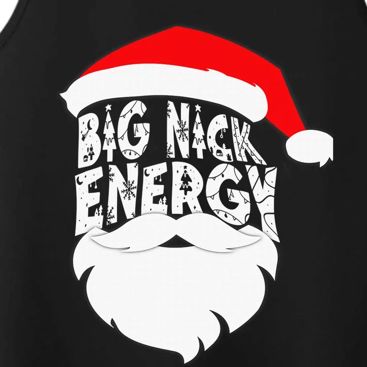 Big Nick Energy Santa Naughty Adult Humor Funny Christmas Performance Tank