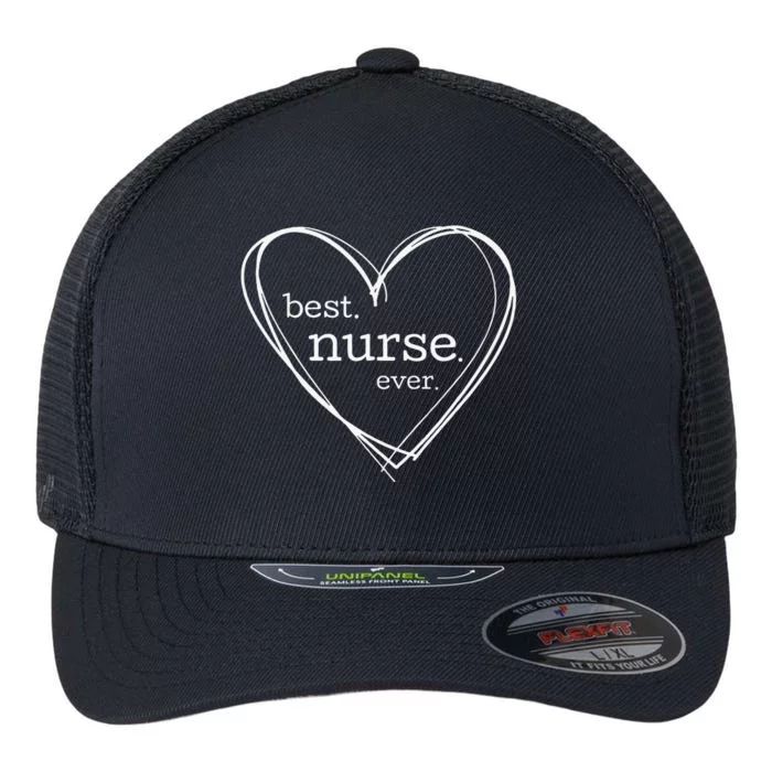 Best Nurse Ever (XL Hearts For National Nurses Day) Flexfit Unipanel Trucker Cap