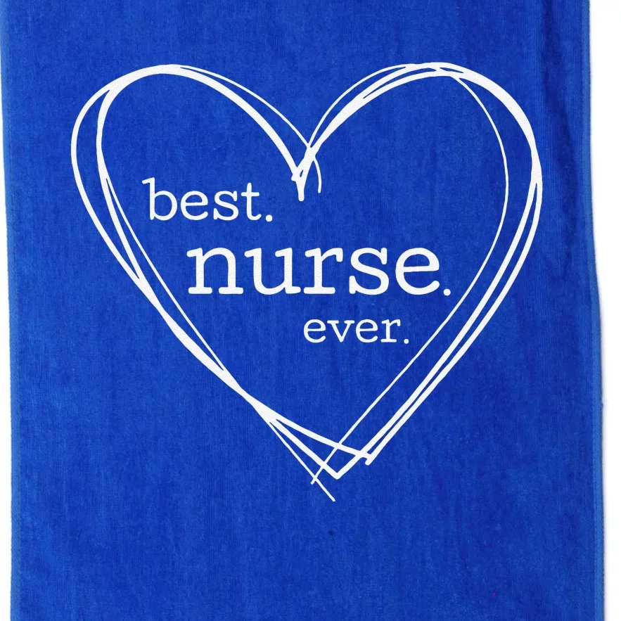 Best Nurse Ever (XL Hearts For National Nurses Day) Platinum Collection Golf Towel