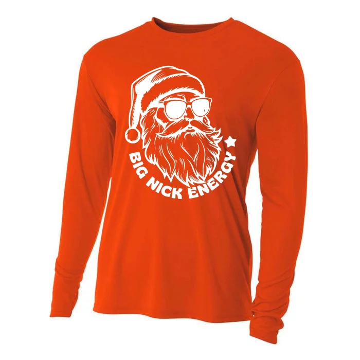 Big Nick Energy Funny Christmas Santa Cooling Performance Long Sleeve Crew