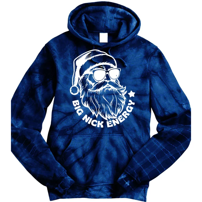 Big Nick Energy Funny Christmas Santa Tie Dye Hoodie