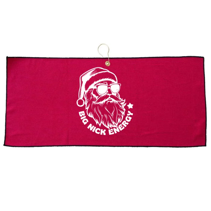 Big Nick Energy Funny Christmas Santa Large Microfiber Waffle Golf Towel