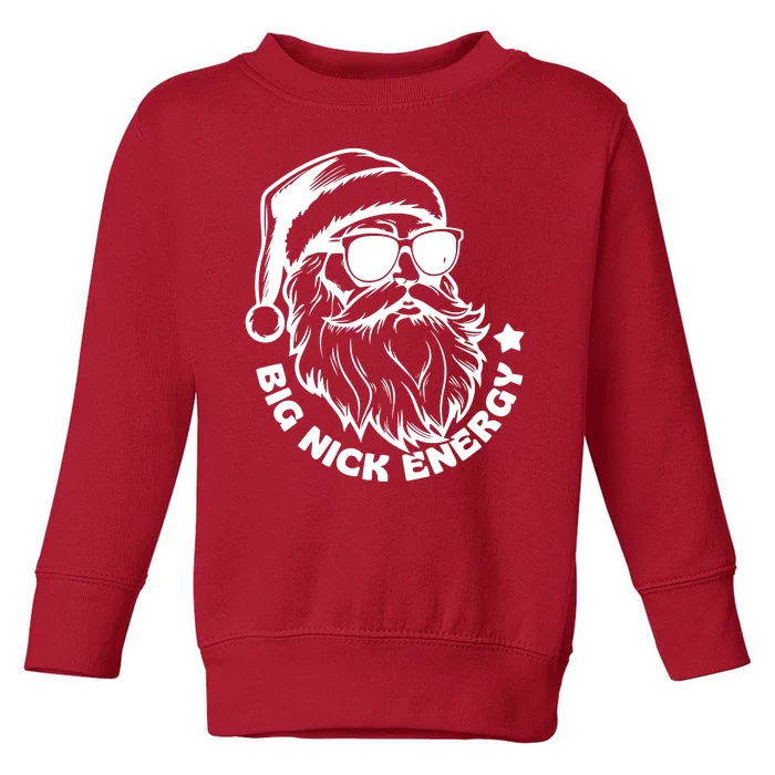 Big Nick Energy Funny Christmas Santa Toddler Sweatshirt