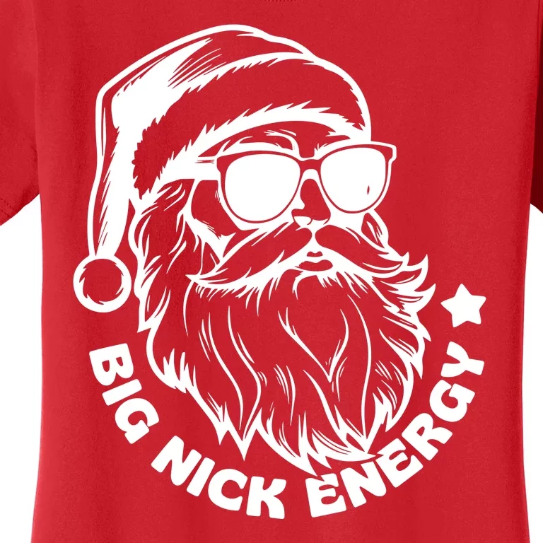 Big Nick Energy Funny Christmas Santa Women's T-Shirt