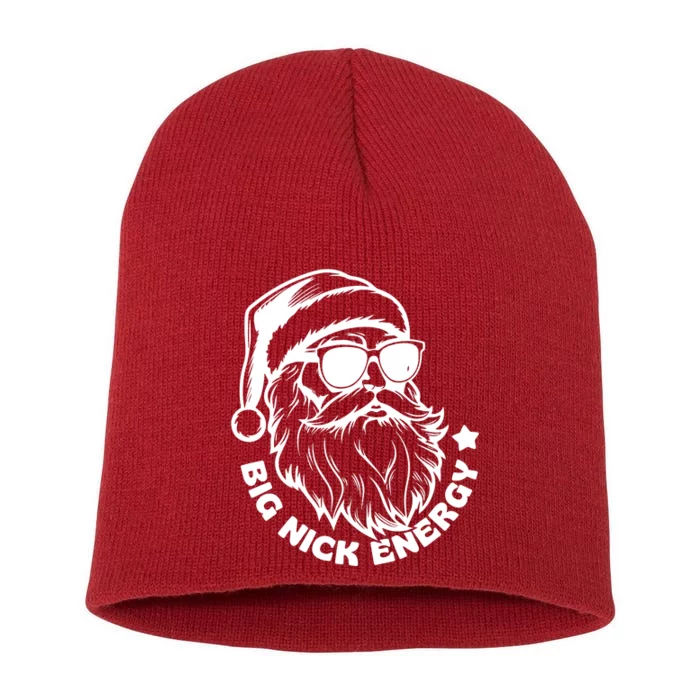 Big Nick Energy Funny Christmas Santa Short Acrylic Beanie