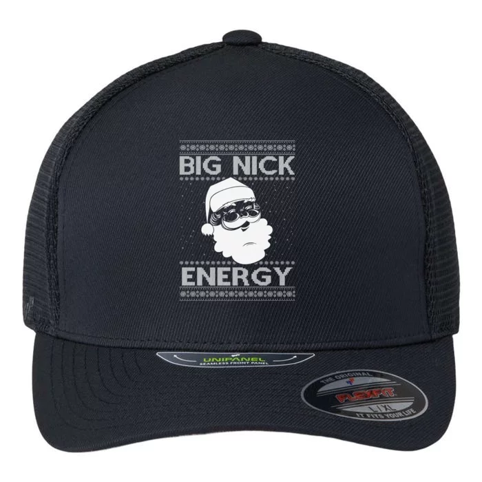 Big Nick Energy Funny Santa Christmas Flexfit Unipanel Trucker Cap