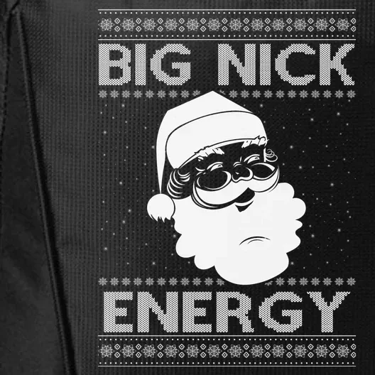 Big Nick Energy Funny Santa Christmas City Backpack