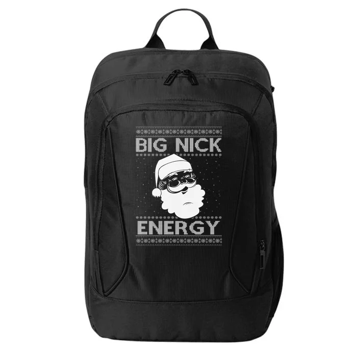 Big Nick Energy Funny Santa Christmas City Backpack