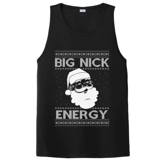 Big Nick Energy Funny Santa Christmas Performance Tank