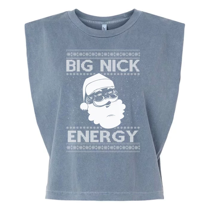 Big Nick Energy Funny Santa Christmas Garment-Dyed Women's Muscle Tee