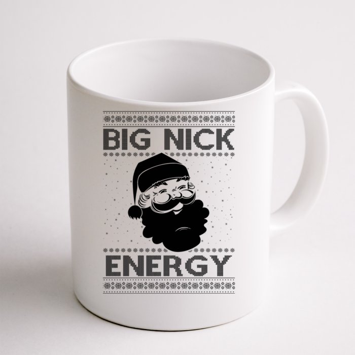 Big Nick Energy Funny Santa Christmas Front & Back Coffee Mug