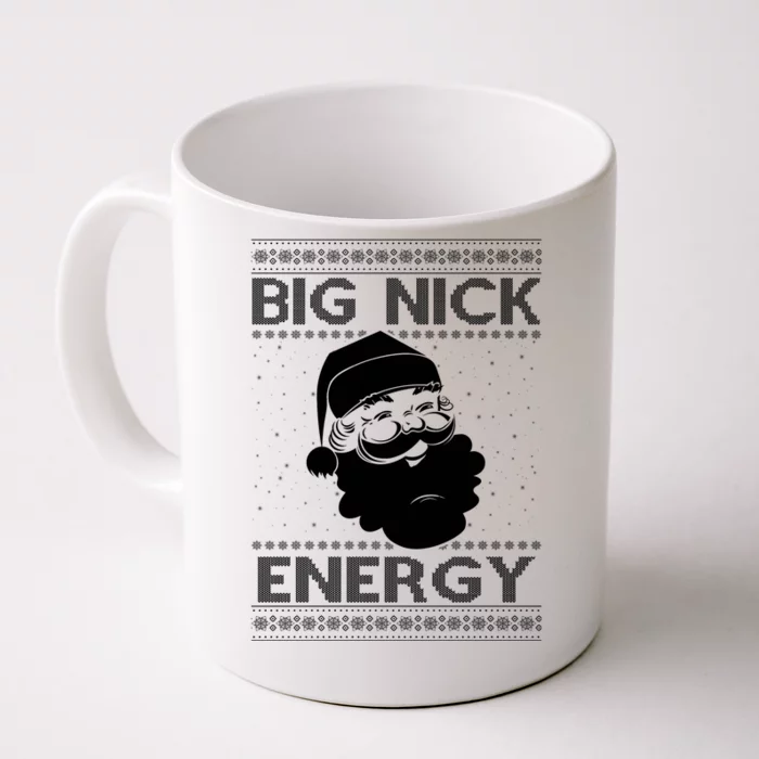 Big Nick Energy Funny Santa Christmas Front & Back Coffee Mug