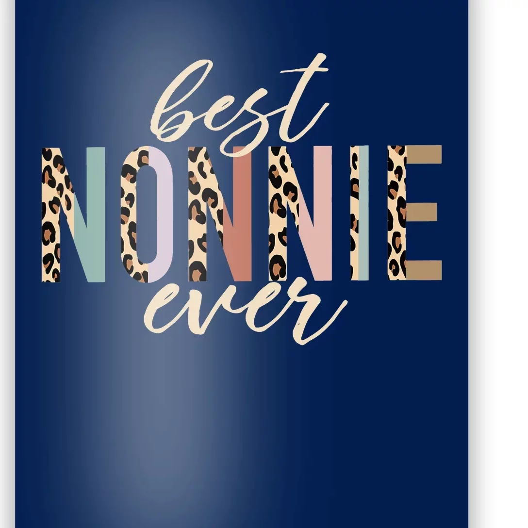 Best Nonnie Ever Gifts Leopard Print Mothers Day Poster