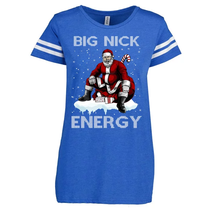 Big Nick Energy Funny Santa Ugly Christmas Xmas Enza Ladies Jersey Football T-Shirt