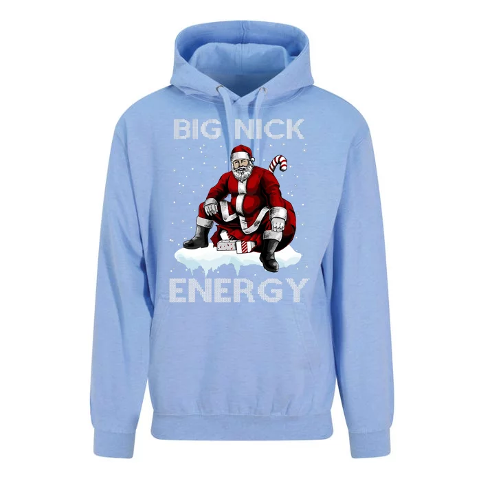 Big Nick Energy Funny Santa Ugly Christmas Xmas Unisex Surf Hoodie