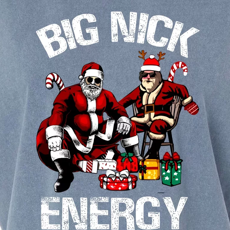 Big Nick Energy Funny Santa Ugly Christmas Xmas Garment-Dyed Women's Muscle Tee