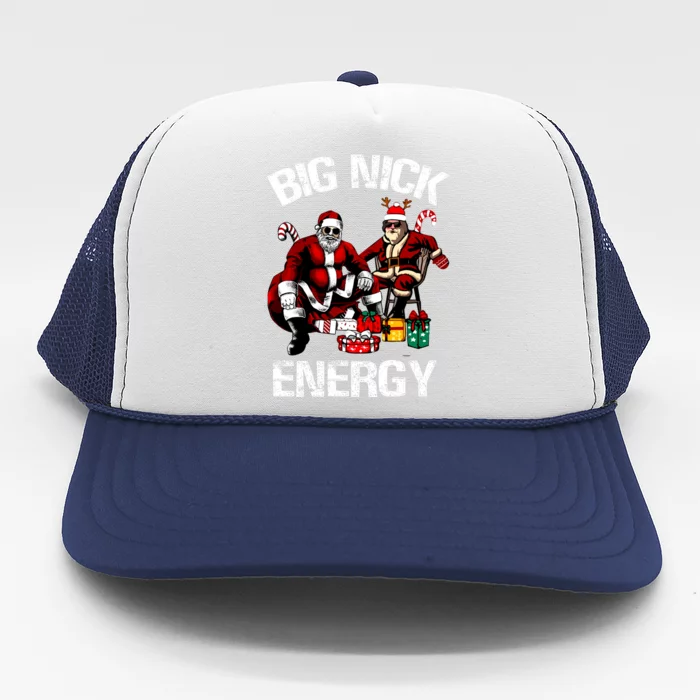 Big Nick Energy Funny Santa Ugly Christmas Xmas Trucker Hat