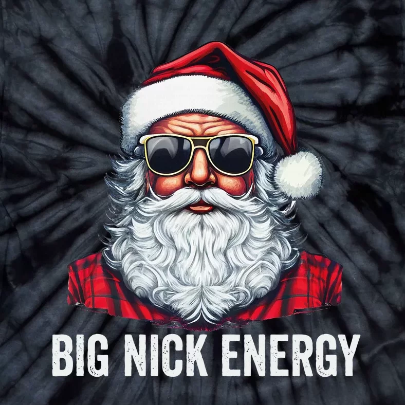 Big Nick Energy Christmas Santa Tie-Dye T-Shirt